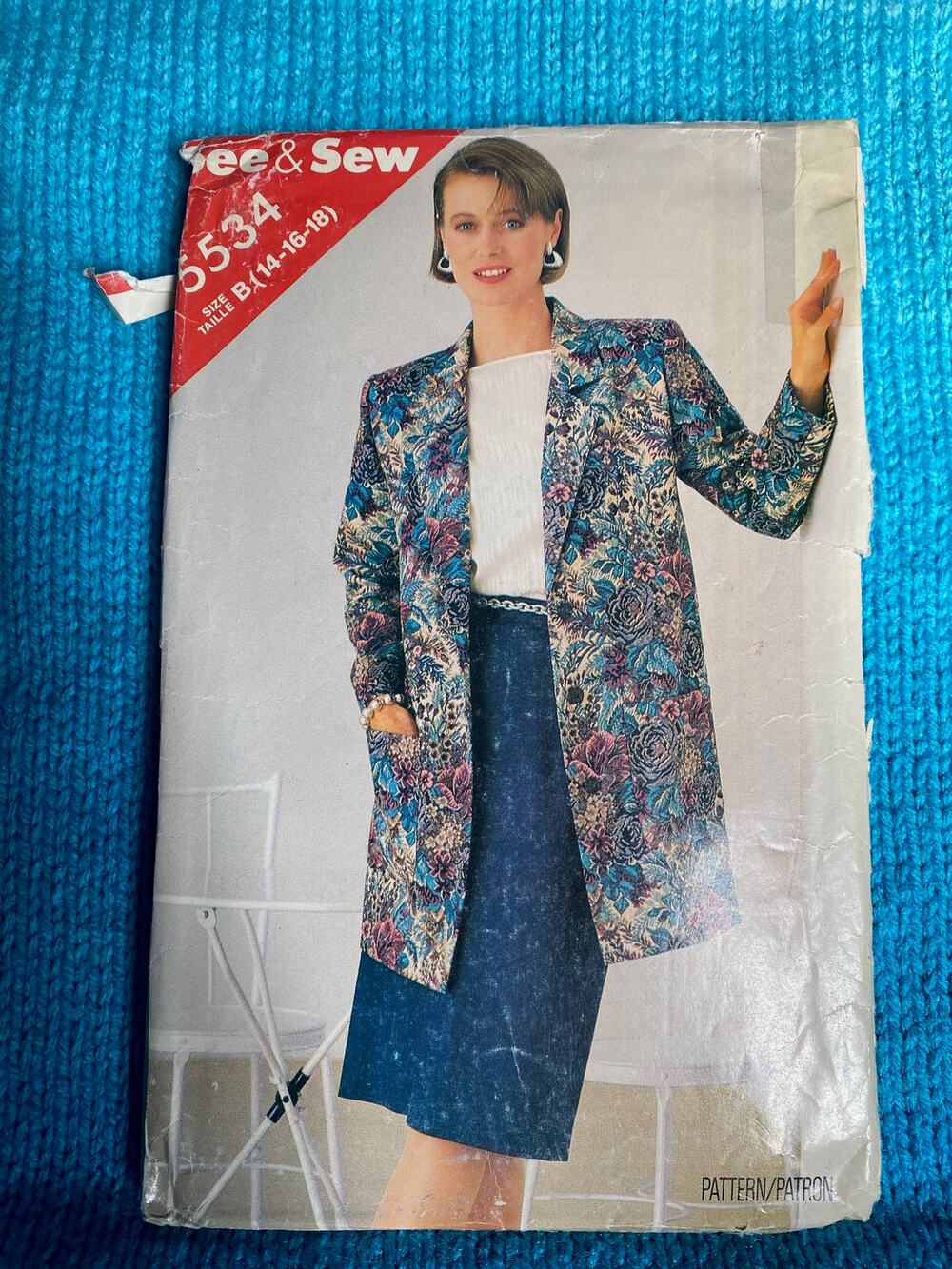 Butterick Sewing Pattern 5534 suit top skirt sz 14